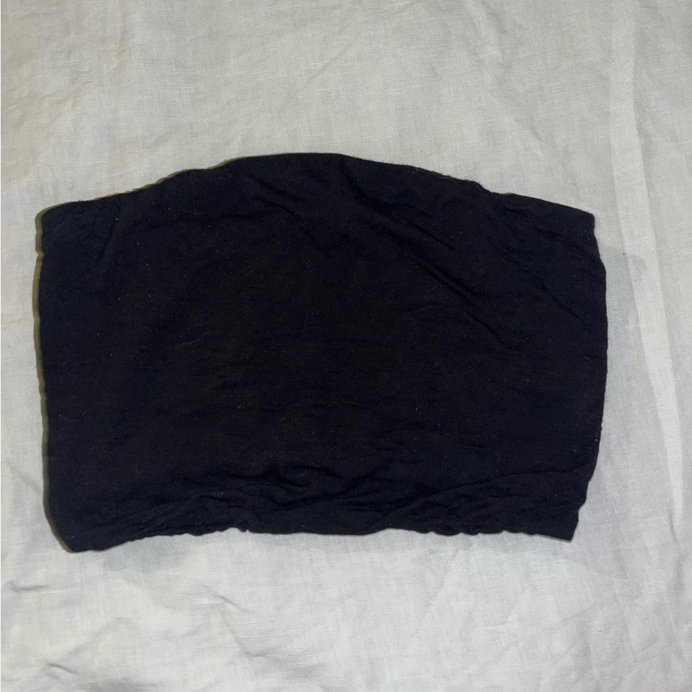 Classic Black Women's bandeau crop top